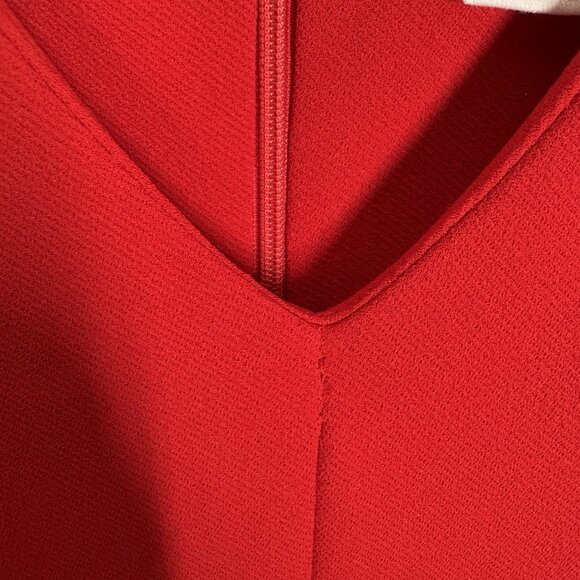 Anthropologie Sz XS Red Sleeveless Wide Leg Crop Cathy Structured Jumpsuit FLAW - Picture 15 of 16